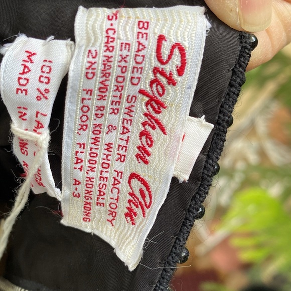 Vintage NOS Stephen Chin Beaded Top with Bead Fringe sz 38 - Picture 9 of 12